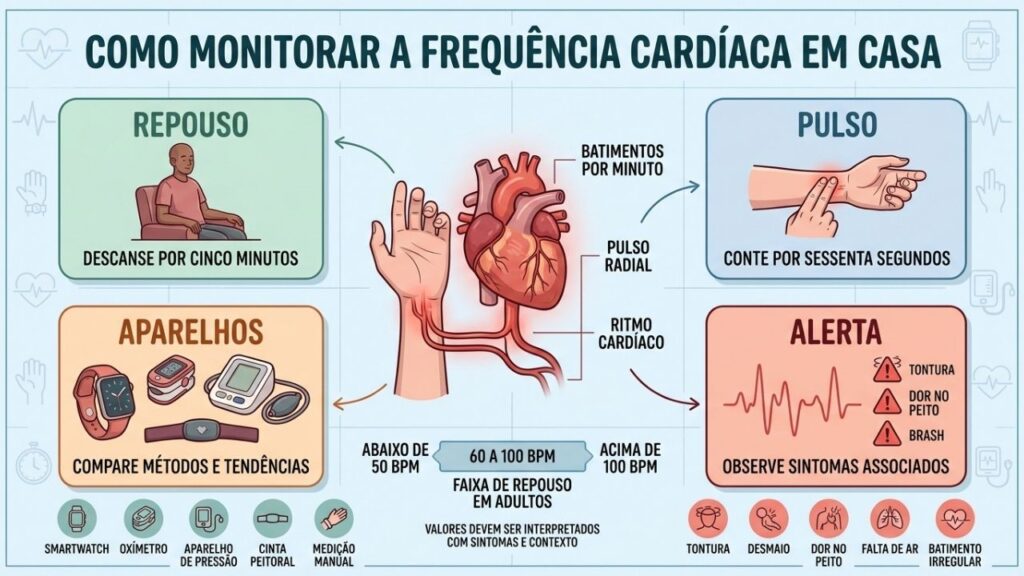 Repouso, técnica correta, aparelhos adequados e sinais de alerta orientam a medição.
