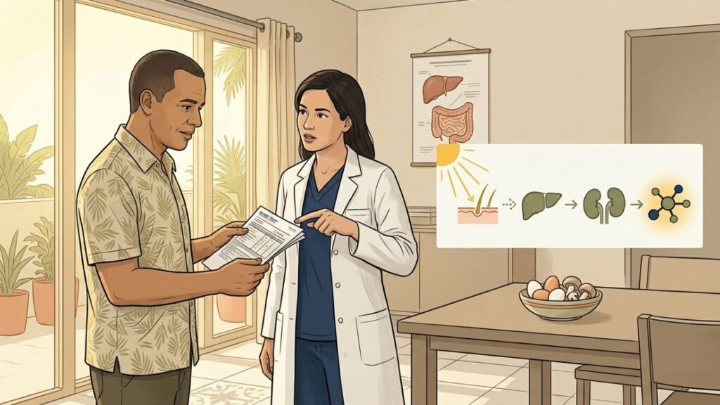 Níveis baixos podem persistir quando digestão e metabolismo hepático estão comprometidos.