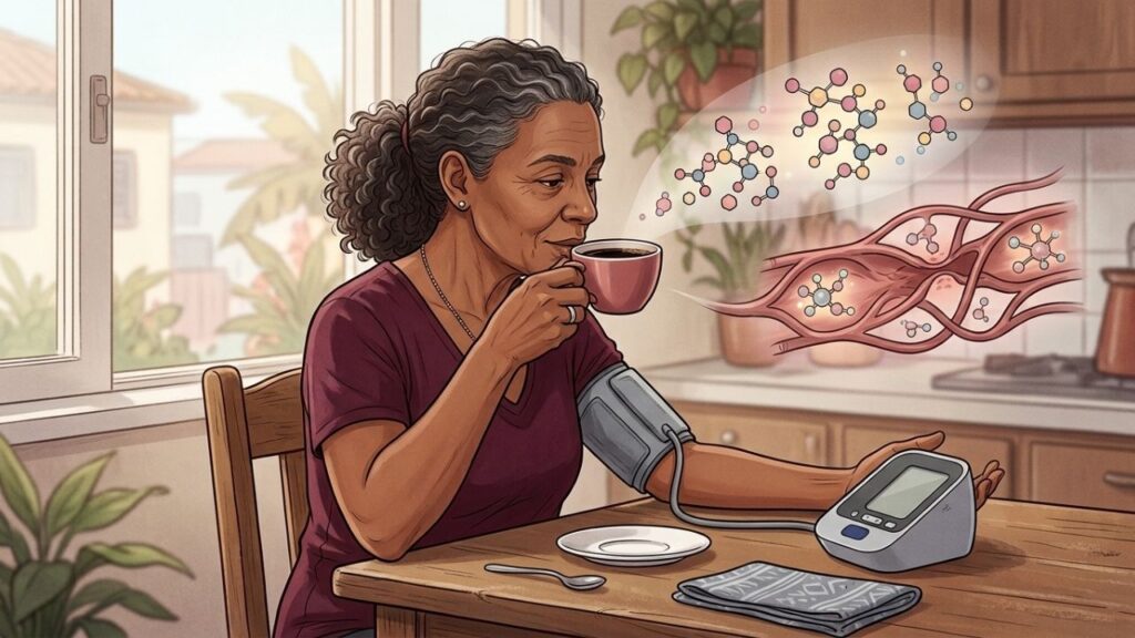 Sensibilidade, hábito e quantidade determinam a resposta da pressão ao café.