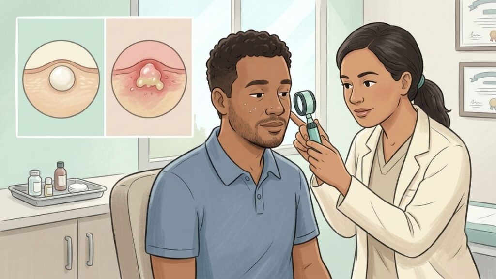 Milia não é acne e não deve ser espremida em casa.