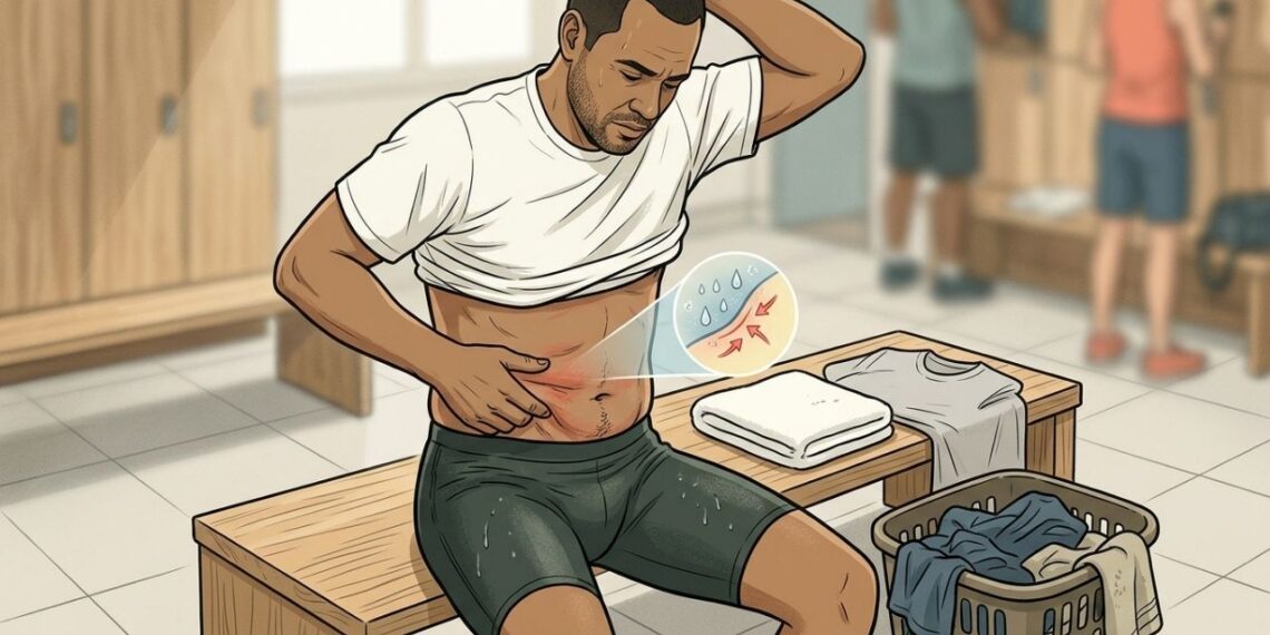 Quando a assadura nas dobras da pele sempre volta, o suor e o atrito podem estar impedindo a região de se recuperar