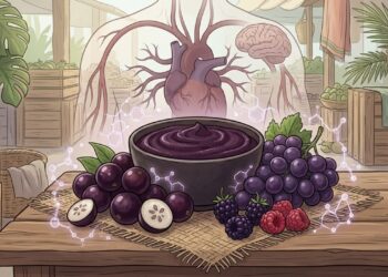 A maioria das pessoas pensa no mirtilo quando busca antocianinas, mas açaí, jabuticaba e uva roxa também oferecem esses pigmentos
