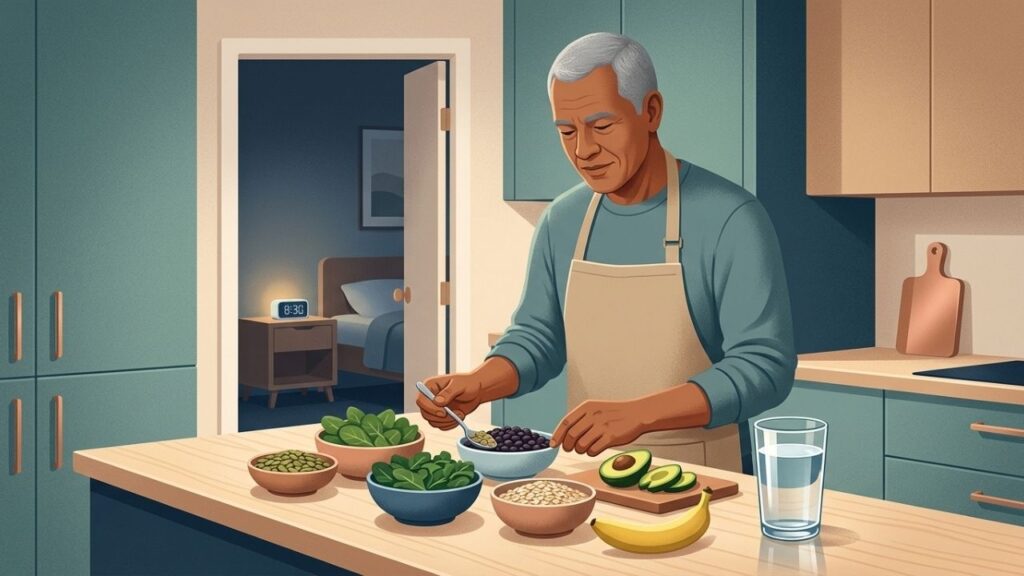 Alimentos ricos em magnésio contribuem para a função muscular e a alimentação equilibrada.