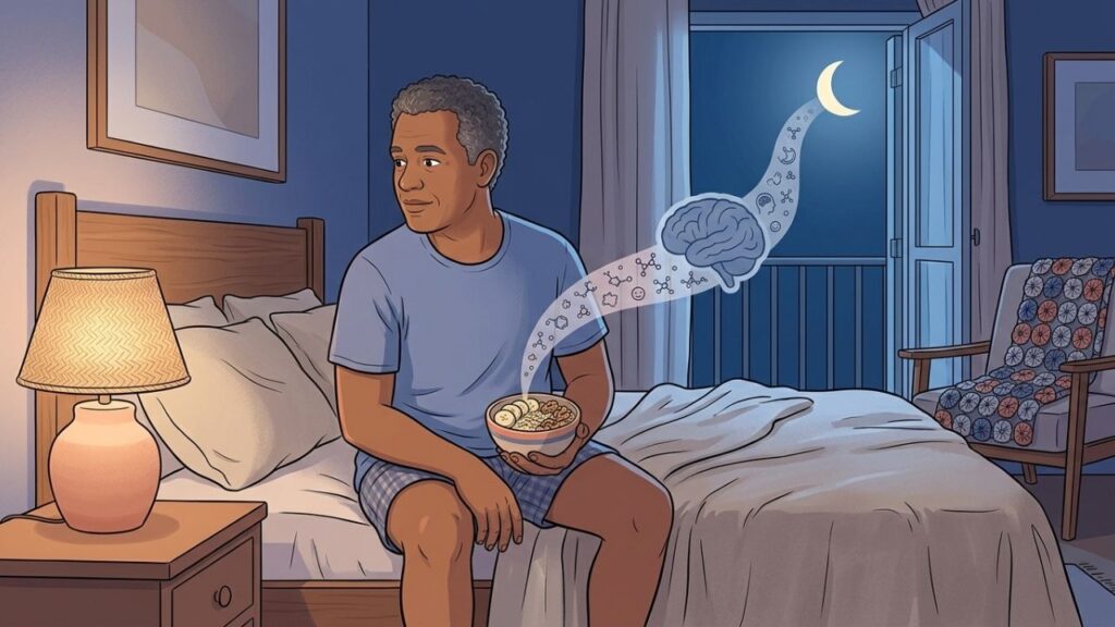 Triptofano alimentar participa de mecanismos relacionados ao humor e ao sono.