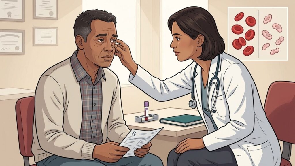 A confirmação da anemia depende de avaliação médica e exames laboratoriais específicos.