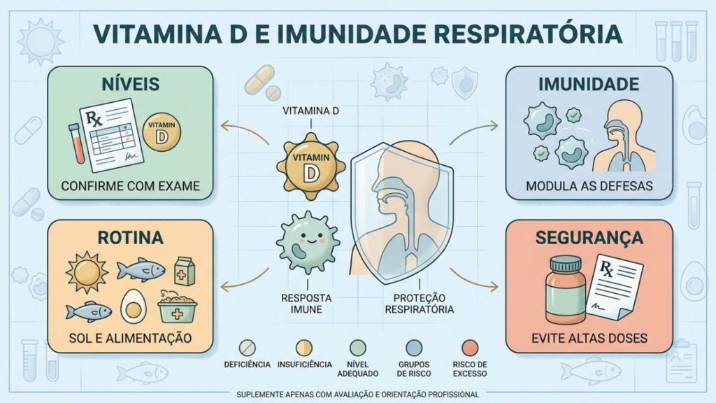 Níveis, rotina, grupos de risco e segurança orientam a suplementação de vitamina D.