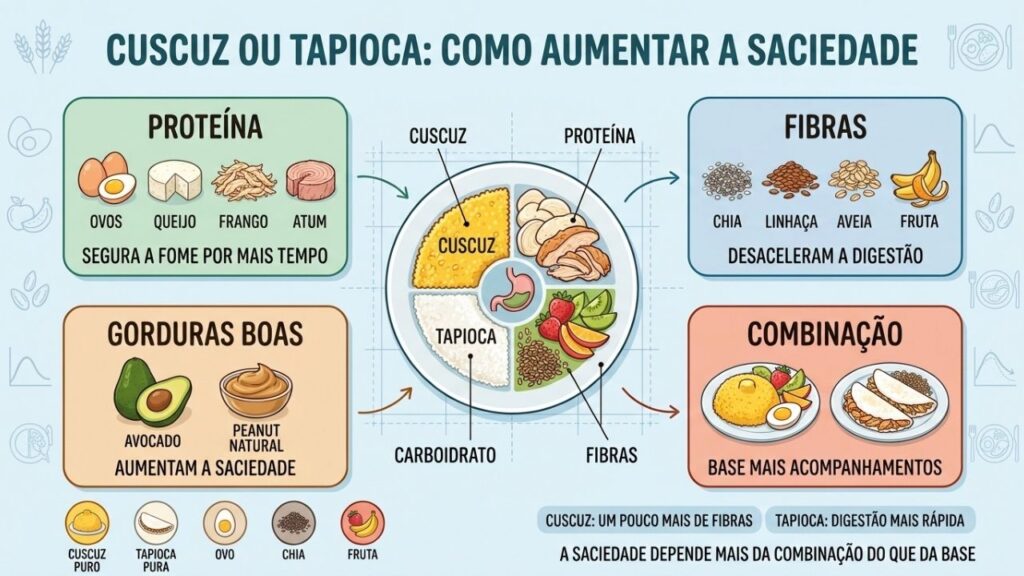 Proteína, fibras, gorduras boas e combinações equilibradas prolongam a saciedade matinal.
