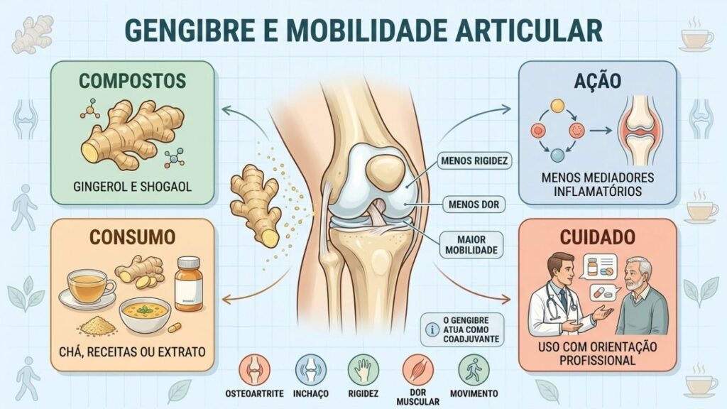 Compostos, ação anti-inflamatória, consumo e cuidados orientam o uso do gengibre.