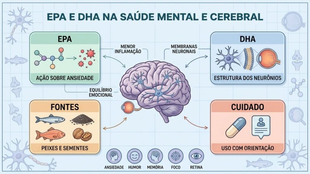 EPA, DHA, fontes alimentares e orientação definem o uso seguro do ômega-3.