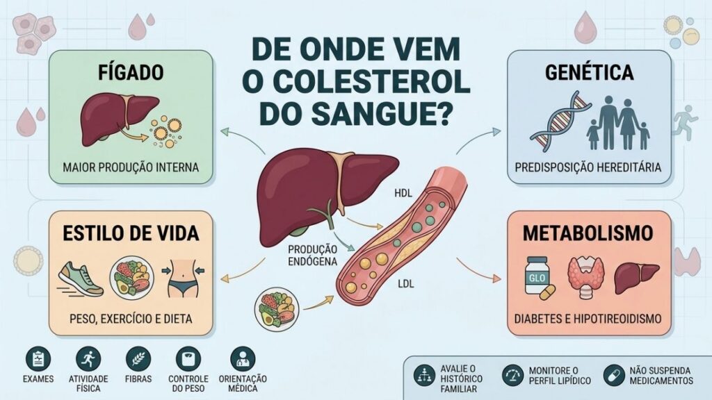 Fígado, genética, metabolismo e hábitos determinam o equilíbrio entre LDL e HDL.