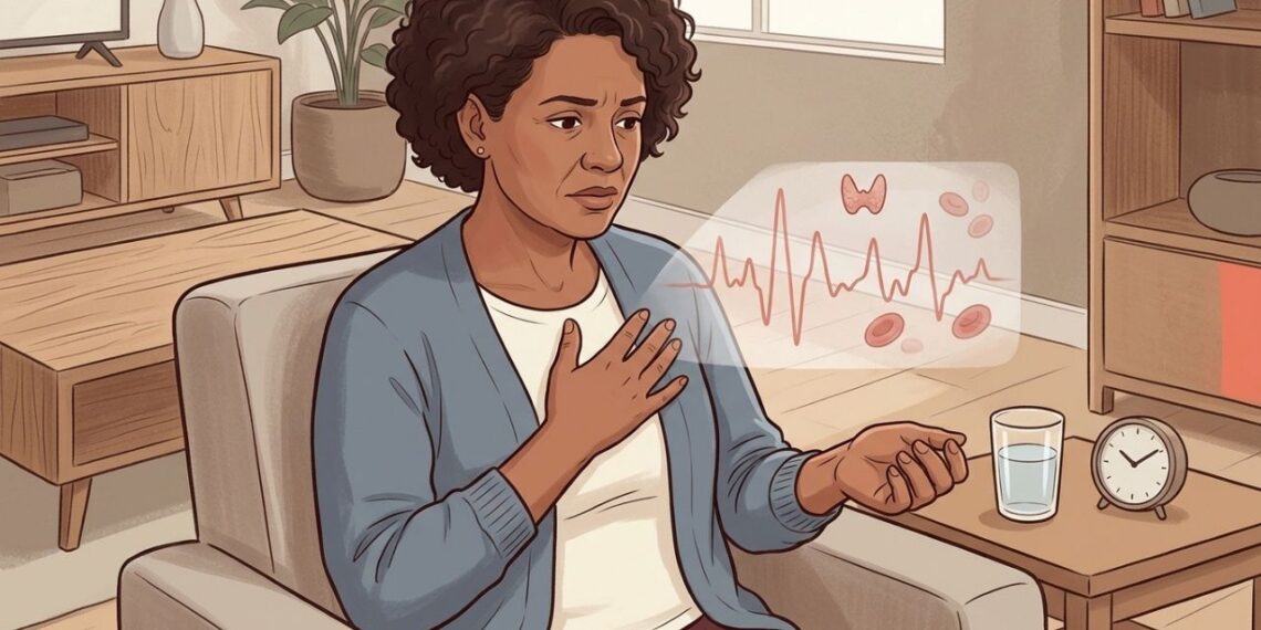 Sentir o coração acelerado sem motivo aparente não é só ansiedade, mas às vezes um sinal de arritmia, tireoide ou anemia