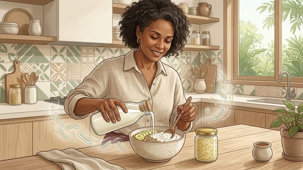 Cinco alimentos combinam probióticos e fibras para favorecer o equilíbrio intestinal.