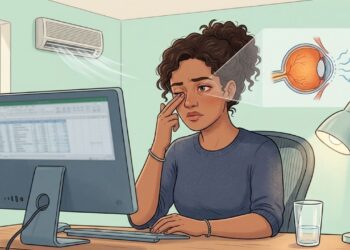 O que significa ter olhos secos e ardidos ao usar o computador por horas
