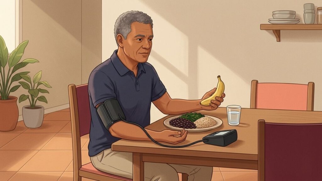 Potássio, menos sódio e acompanhamento adequado favorecem o cuidado cardiovascular diário.