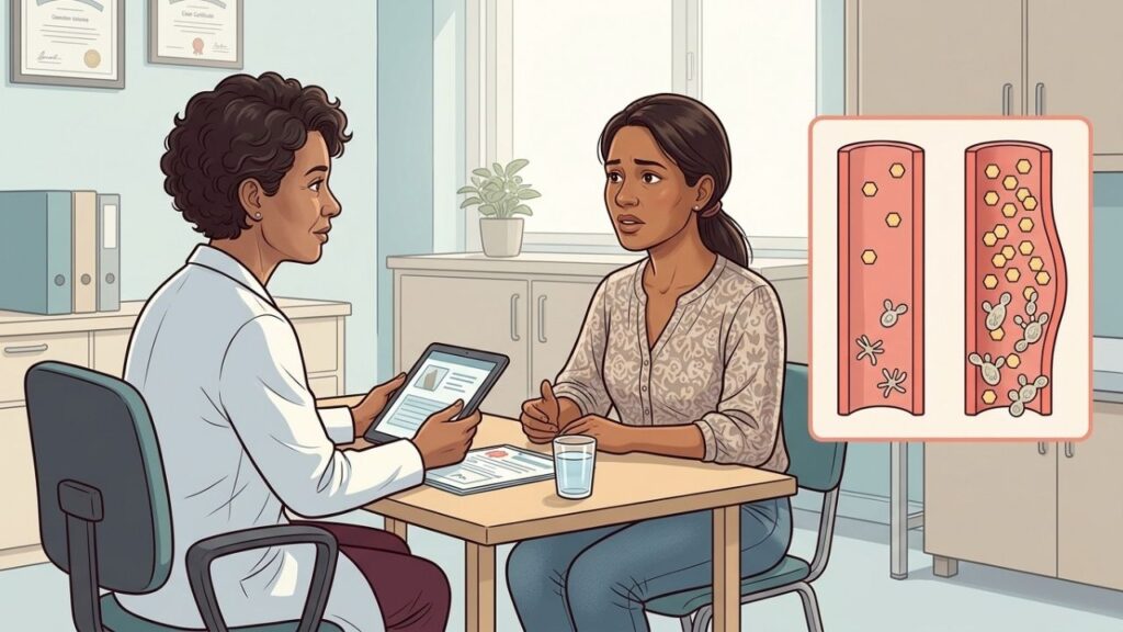 Infecções repetidas, muita sede e urina frequente justificam investigar diabetes.