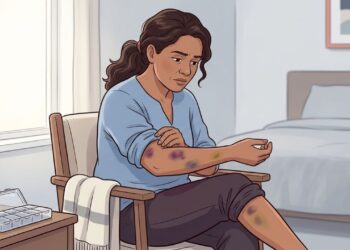 Manchas roxas que aparecem com frequência sem batida aparente nem sempre são apenas fragilidade da pele
