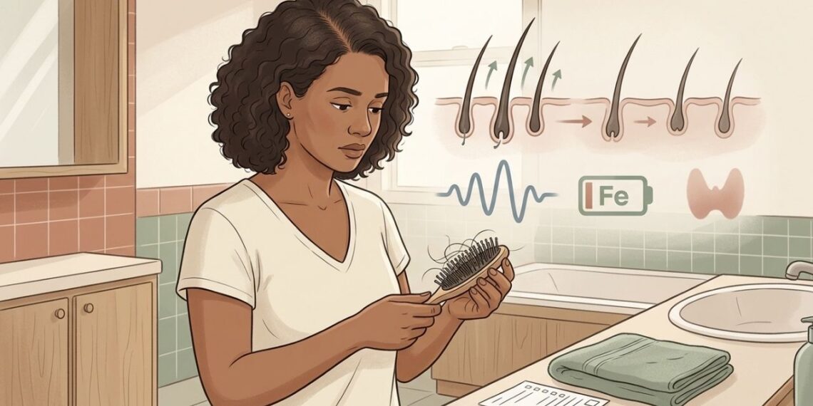 Queda de cabelo constante nem sempre é genética: pode ser reflexo de estresse, deficiência de ferro ou alteração hormonal