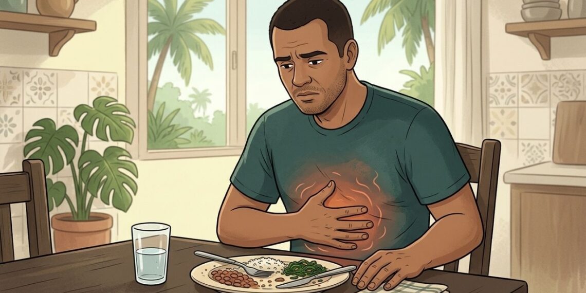 Aquela azia constante depois de comer pode não ser só refluxo: gastrite por H. pylori é uma causa comum ignorada