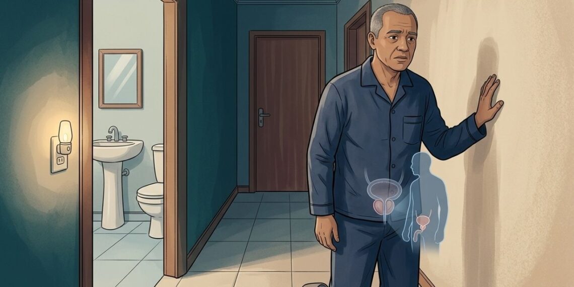 Levantar várias vezes à noite para urinar pode ser um dos primeiros sinais de hiperplasia da próstata em homens acima dos 50