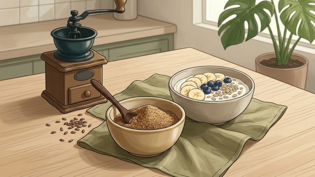 Moer a linhaça facilita o aproveitamento do ALA, das fibras e antioxidantes.
