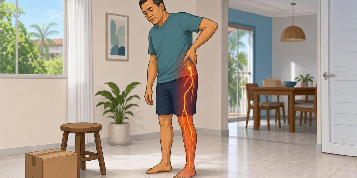 Dor lombar que desce pela perna com formigamento nem sempre é dor muscular: a pista que diferencia a hérnia de disco de um simples esforço