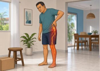 Dor lombar que desce pela perna com formigamento nem sempre é dor muscular: a pista que diferencia a hérnia de disco de um simples esforço