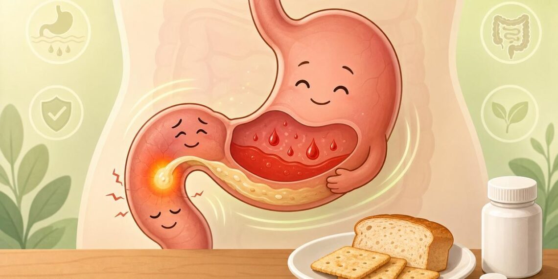 Dor no estômago que melhora ao comer: a pista que diferencia úlcera duodenal de gastrite comum