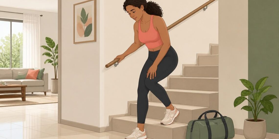 Dor no joelho ao descer escadas nem sempre é desgaste da idade: pode ser um sinal de sobrecarga ou fraqueza muscular