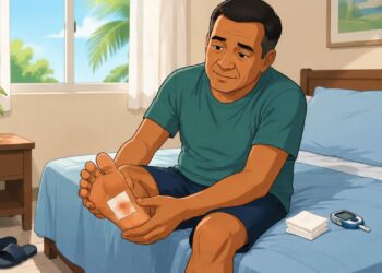 Feridas que demoram a cicatrizar nem sempre são falta de cuidado: podem ser um sinal precoce de diabetes