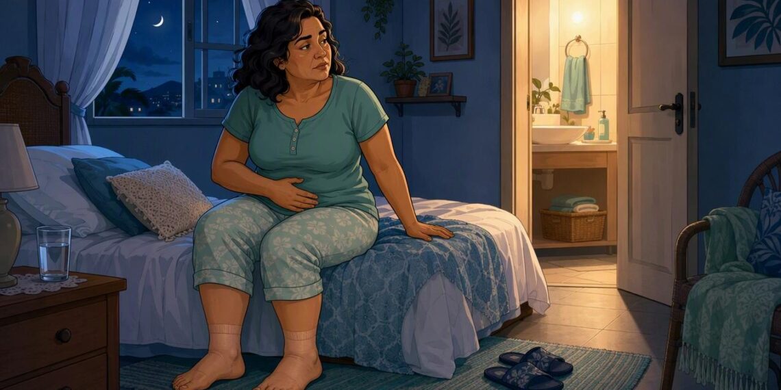 Levantar várias vezes para urinar à noite nem sempre significa beber muita água ou líquidos: às vezes é sinal de retenção e inchaço persistente durante o dia