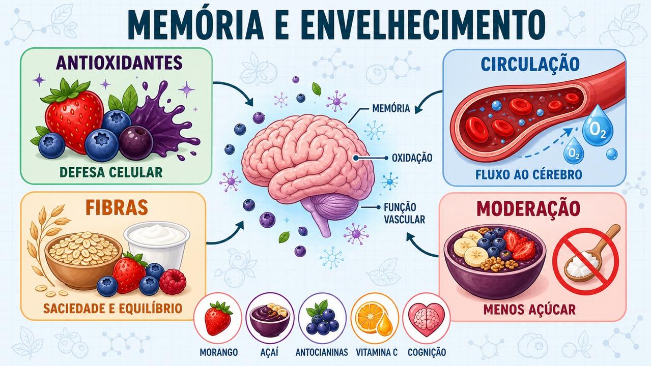 Antioxidantes, circulação, fibras e moderação resumem os pilares das frutas vermelhas.