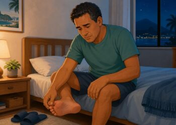 O formigamento nos pés à noite nem sempre é má circulação: pode ser um sinal precoce de alteração nos nervos ligada ao açúcar no sangue