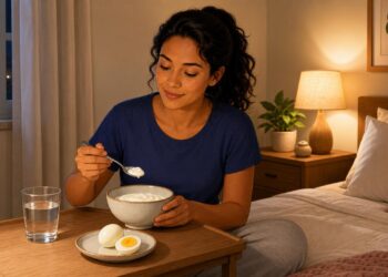 Ovo cozido ou iogurte natural antes de dormir: qual é superior para o sono, a massa muscular e o controle da fome noturna