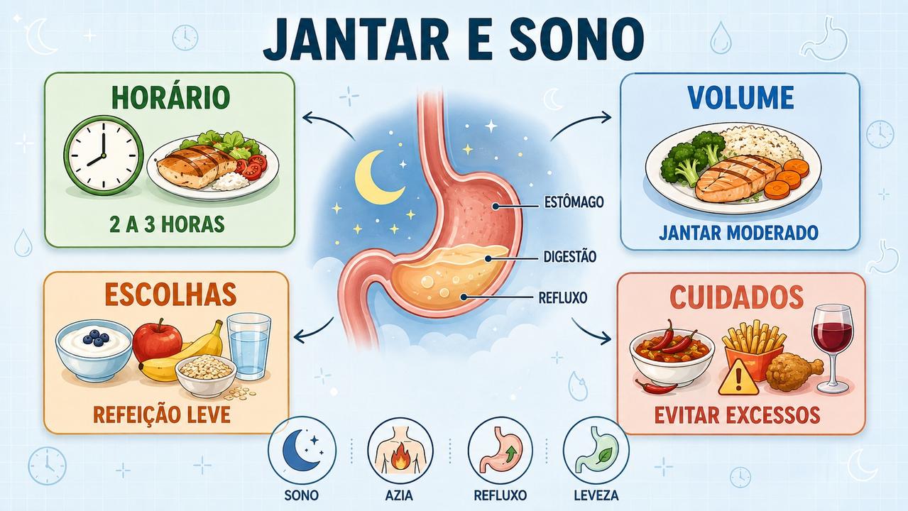 Horário, volume, escolhas e cuidados orientam o jejum noturno mais confortável.