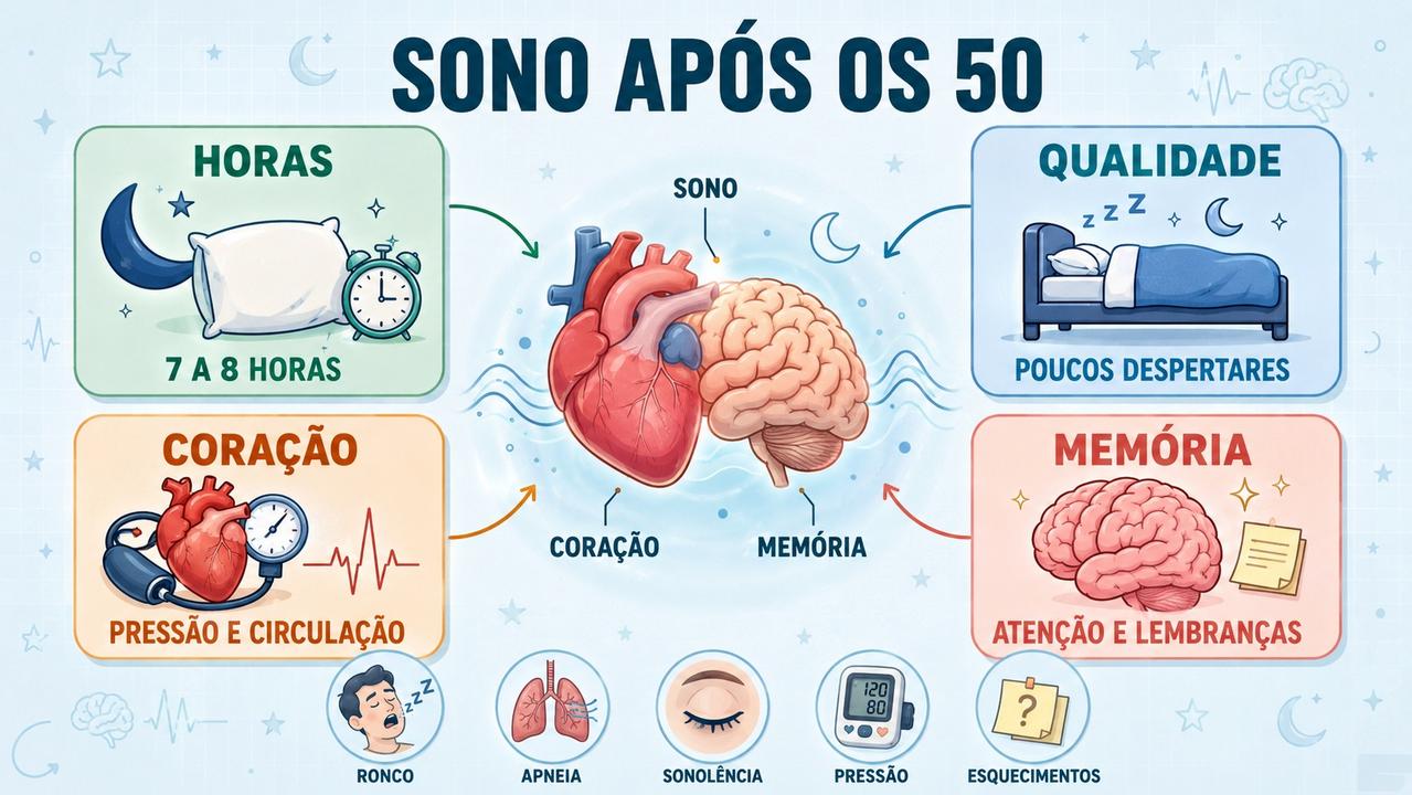 Horas, qualidade, coração e memória formam os pilares do sono saudável.