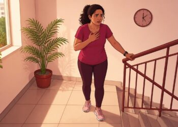 Sentir o coração acelerado ao subir escadas nem sempre é falta de preparo físico: pode ser um dos primeiros sinais de anemia ou alteração na tireoide