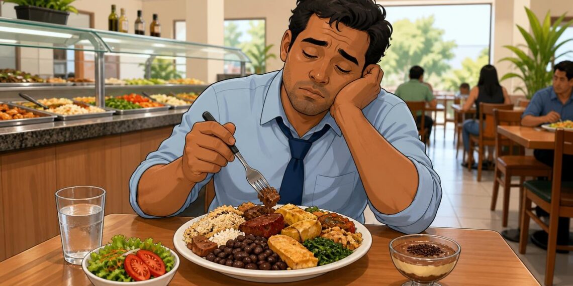 Sentir sono e peso no corpo depois do almoço de buffet não é só exagero: entenda o papel do prato muito rico em amido