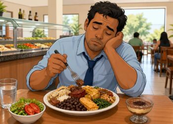 Sentir sono e peso no corpo depois do almoço de buffet não é só exagero: entenda o papel do prato muito rico em amido