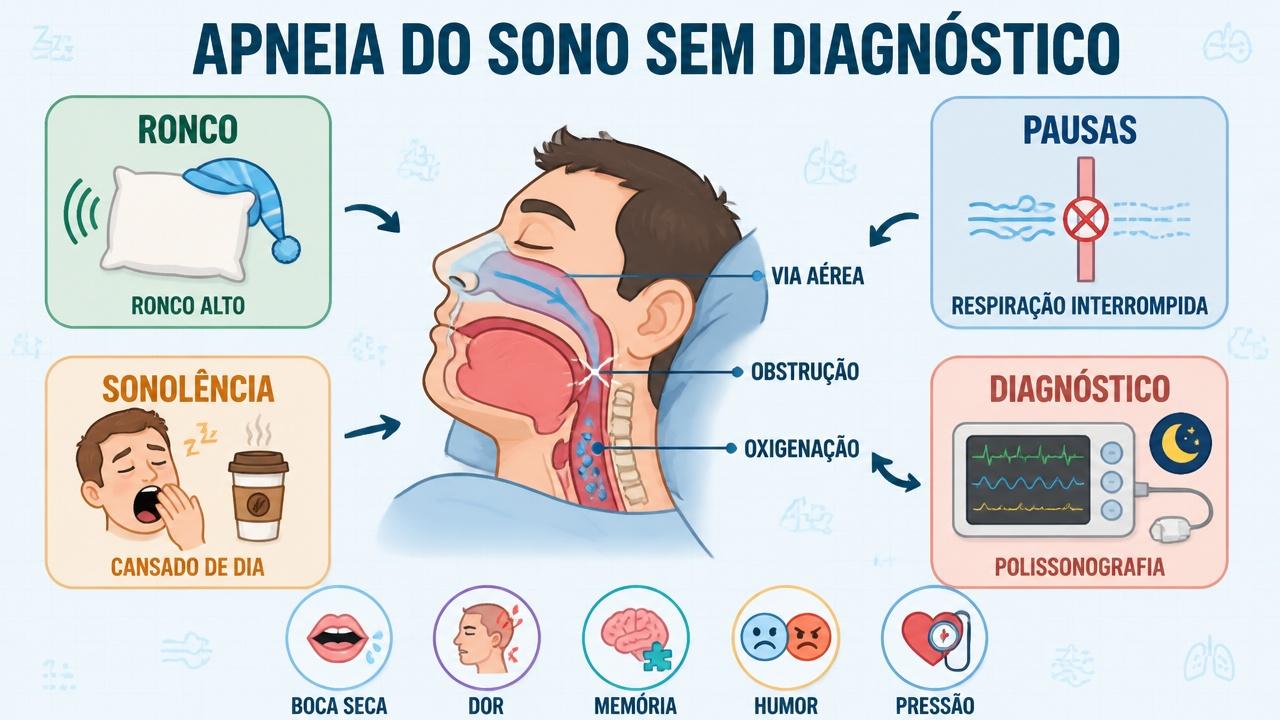 Ronco, pausas respiratórias, sonolência e polissonografia resumem os pilares da apneia.
