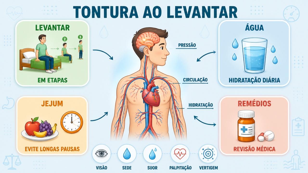 Quatro cuidados ajudam a prevenir tontura ao levantar e seus gatilhos.