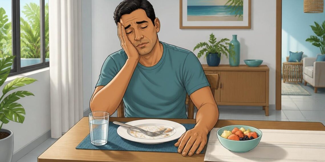 Sono forte logo depois do almoço nem sempre é cansaço do dia: pode ser um sinal precoce de resistência à insulina ou apneia do sono não diagnosticada