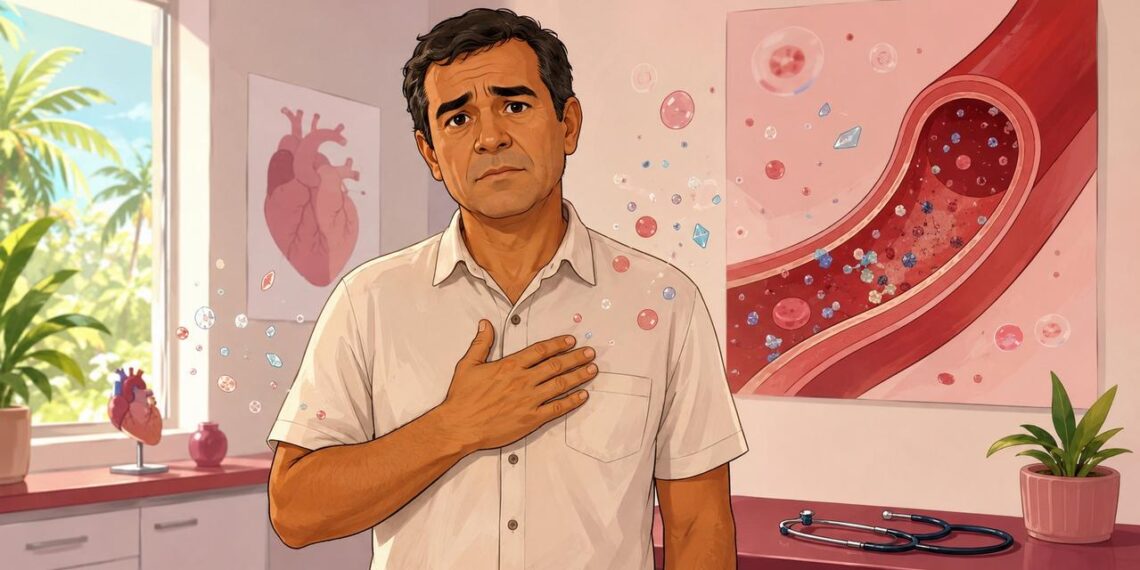 Um novo estudo recente afirma que pacientes com infarto agudo do miocárdio apresentam níveis significativamente mais elevados de micro e nanoplásticos no sangue