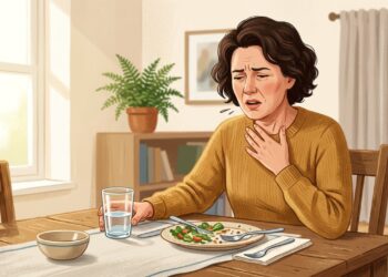 Tosse seca após comer ou ao deitar pode estar relacionada ao refluxo gastroesofágico.