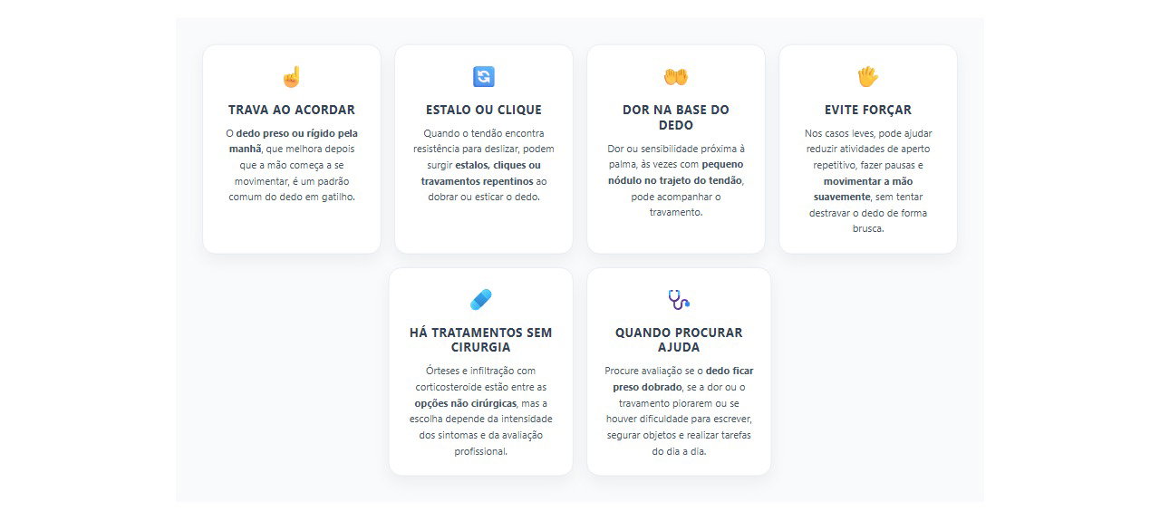Dedo que trava ao acordar: 6 sinais de dedo em gatilho e quando procurar ajuda
