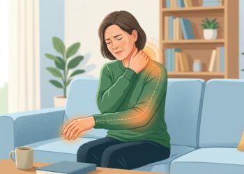 Dor no pescoço que desce para o braço com formigamento pode estar relacionada à irritação de um nervo cervical.