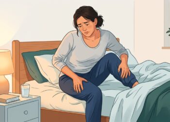 Desconforto nas pernas ao deitar pode ser um sinal típico da síndrome das pernas inquietas.