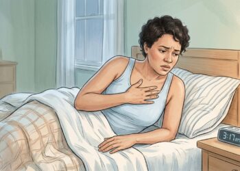 Calorões noturnos na menopausa podem causar suor, despertares frequentes e piora da qualidade do sono.
