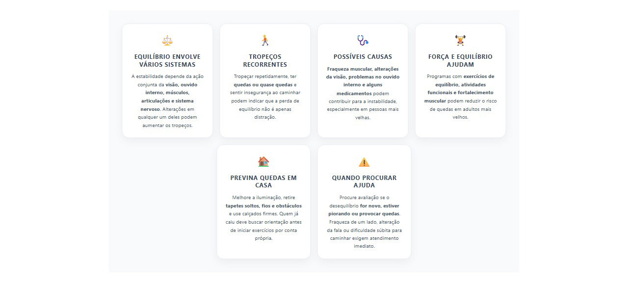 Tropeçar ou perder o equilíbrio com frequência: sinais que merecem atenção