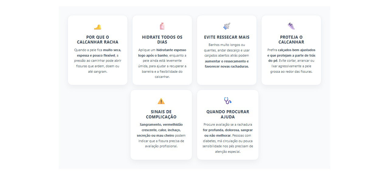Calcanhar rachado e dolorido: cuidados que ajudam a fechar as fissuras