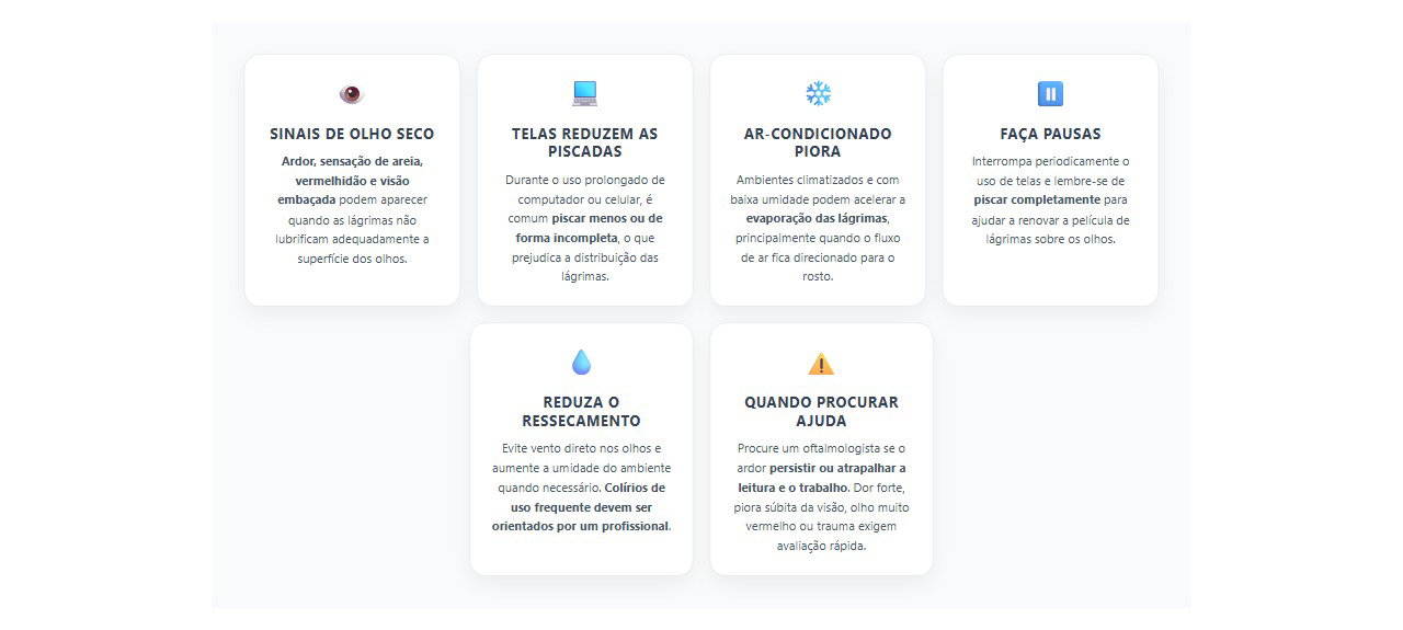 Olhos ardendo no fim do dia: como telas e ar-condicionado podem piorar o olho seco